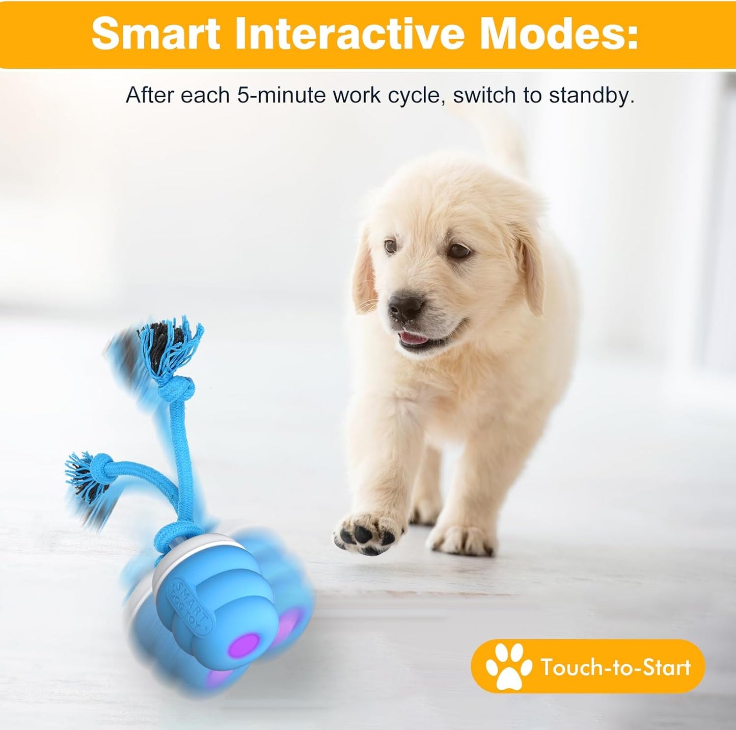 Interactive Dog Ball™ – Rechargeable Automatic Rolling Toy for Endless Fun & Exercise