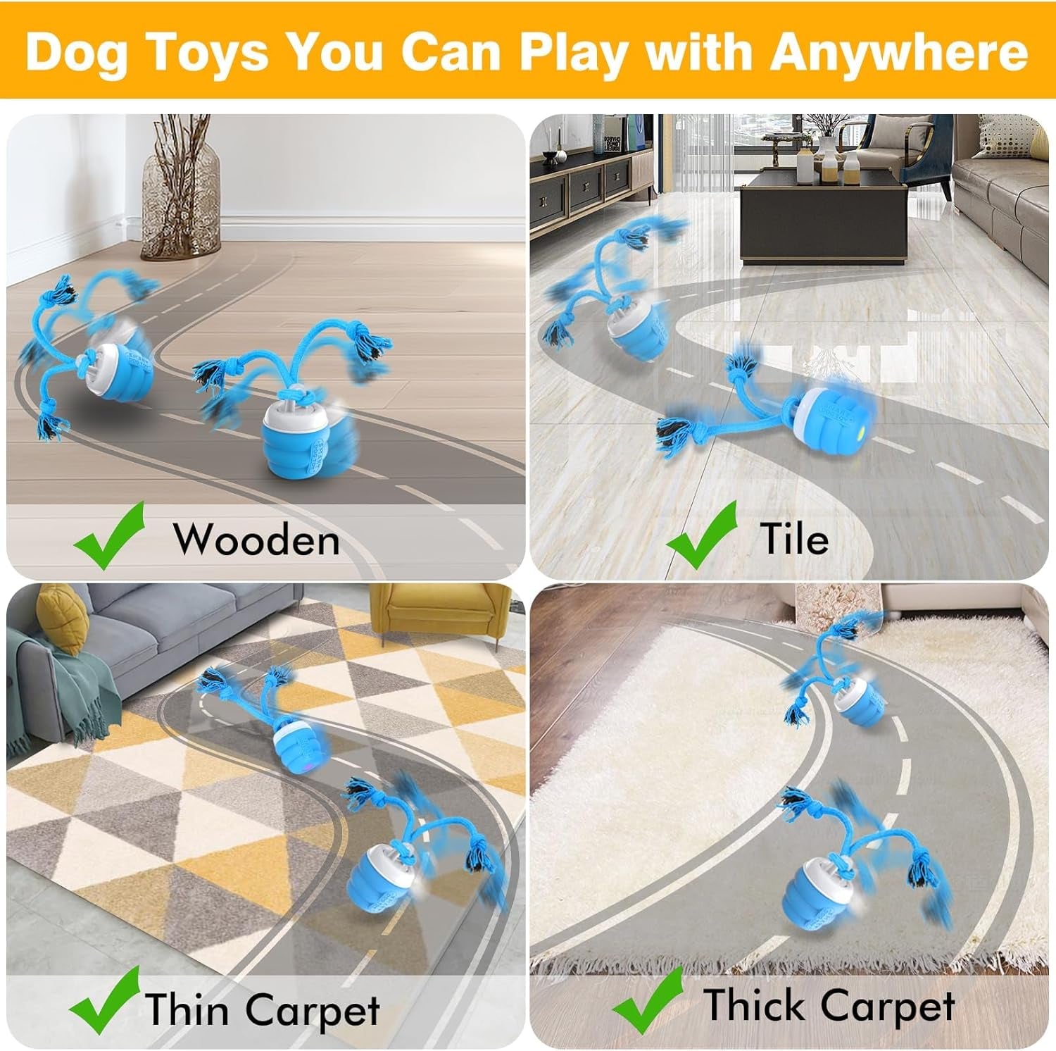 Interactive Dog Ball™ – Rechargeable Automatic Rolling Toy for Endless Fun & Exercise