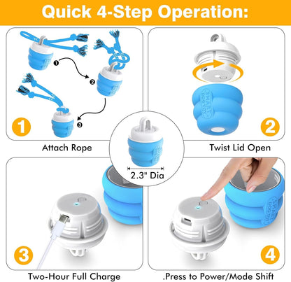 Interactive Dog Ball™ – Rechargeable Automatic Rolling Toy for Endless Fun & Exercise