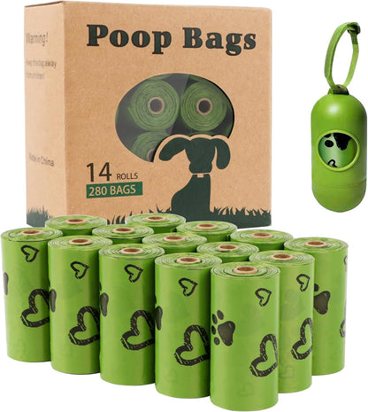 280 Count Dog Poop Bags™ – Extra Thick, Leakproof Waste Bags with Dispenser (Fresh Scent)