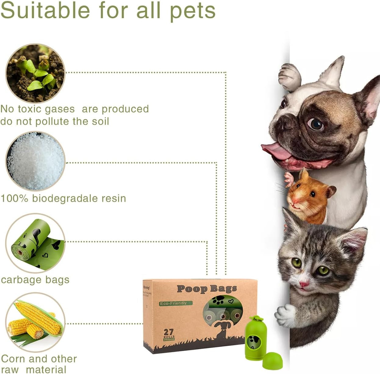 280 Count Dog Poop Bags™ – Extra Thick, Leakproof Waste Bags with Dispenser (Fresh Scent)